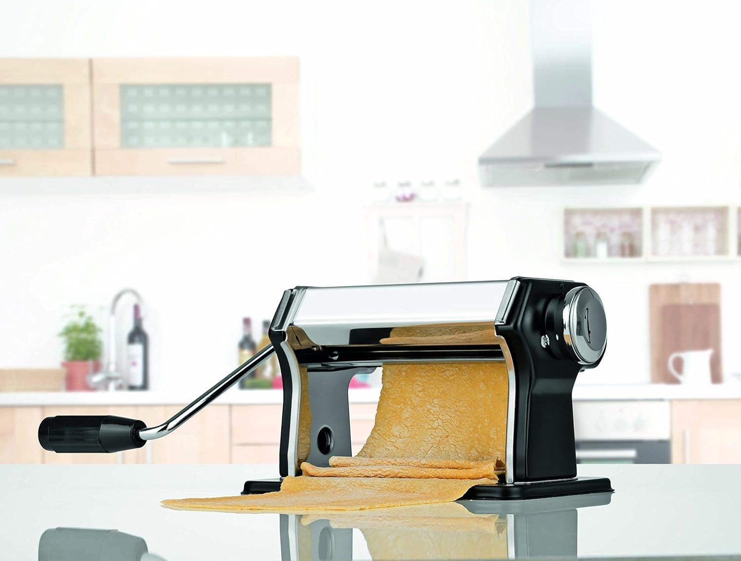 gourmetmaxx 09952 Nudelmaschine Pasta-Profi | Edelstahl | Teigroller | Nudelherstellung | Nudelkurbel — Ansicht 4