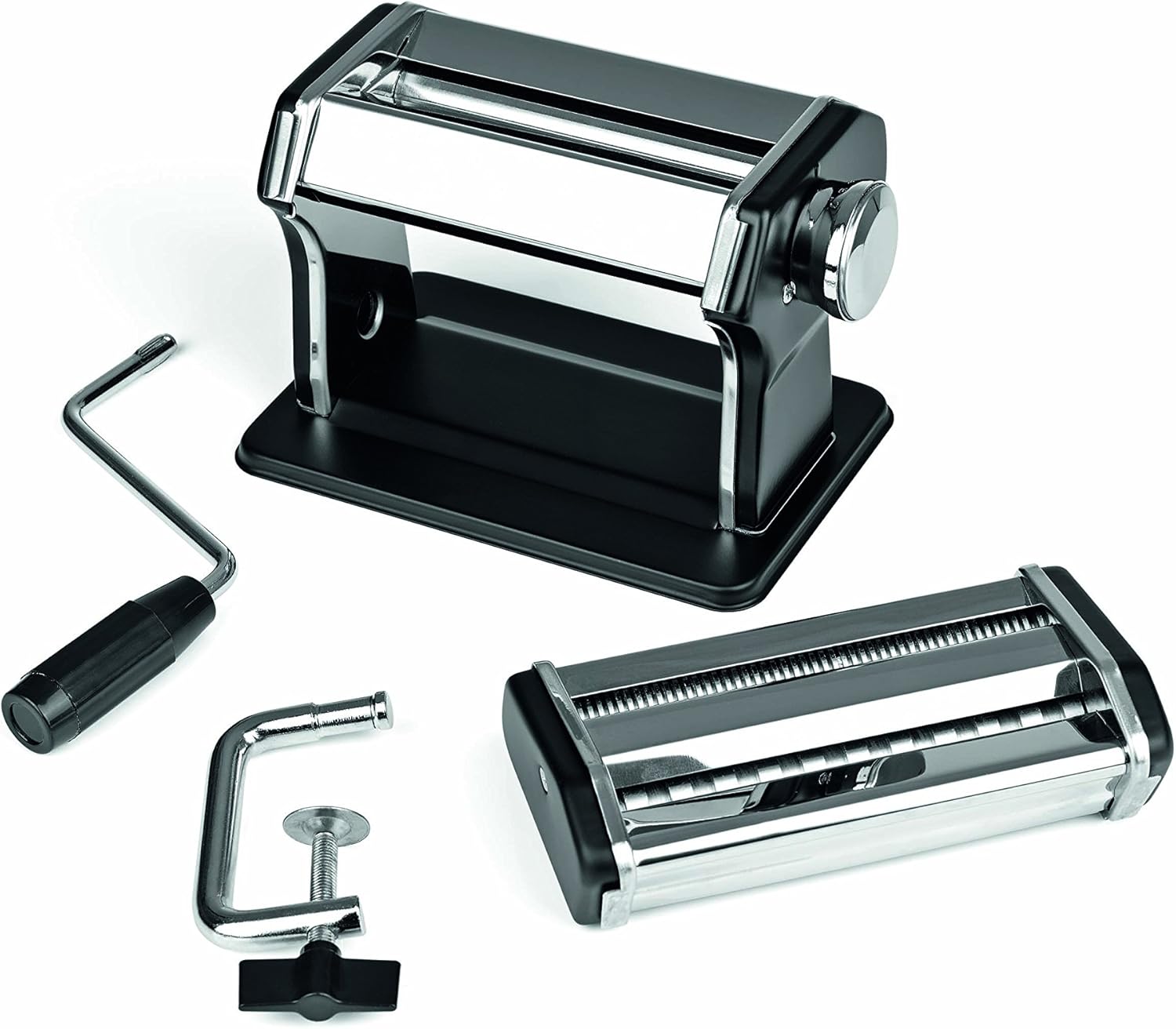 gourmetmaxx 09952 Nudelmaschine Pasta-Profi | Edelstahl | Teigroller | Nudelherstellung | Nudelkurbel — Ansicht 6