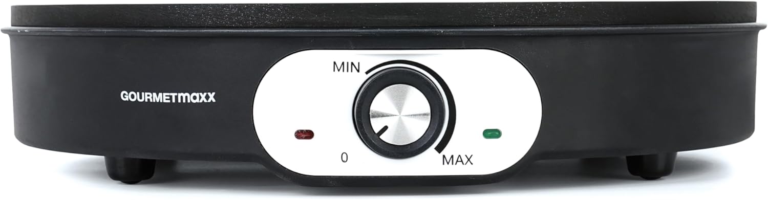 GOURMETmaxx Crepes Maker 30 cm Antihaft-Platte | 1200W Crepesplatte mit Temperaturregler | Crepes Eisen mit Dual-Leuchtanzeige | inkl. Holz-Teigverteiler & Wender | Crepe Maker für süß & herzhaft — Ansicht 4