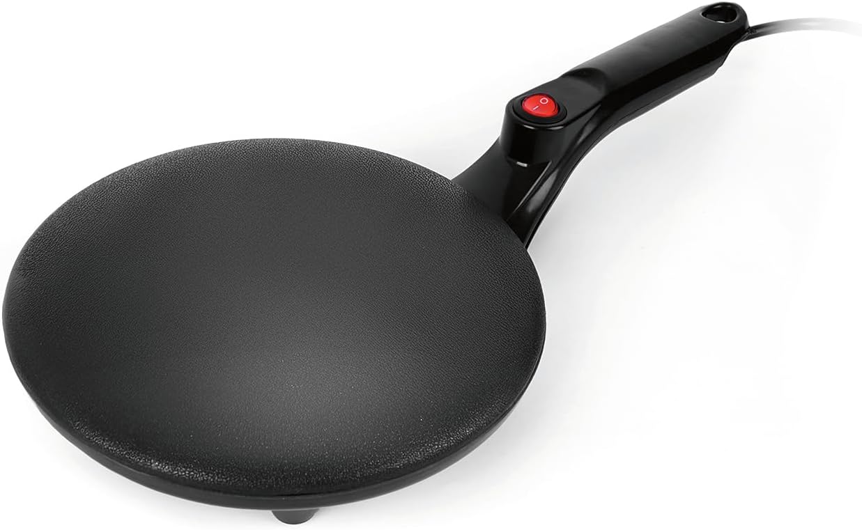 GOURMETmaxx Crepes Maker inkl. Teigteller | Elektrische Crepe Pfanne mit 750 W | Pancake Pfanne für süße & herzhafte Pfannenkuchen | ⌀20cm Crêpe-Platte | Mit Antihaftbeschichtung & Cool-Touch-Griff