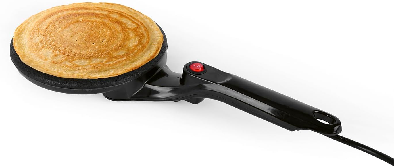 GOURMETmaxx Crepes Maker inkl. Teigteller | Elektrische Crepe Pfanne mit 750 W | Pancake Pfanne für süße & herzhafte Pfannenkuchen | ⌀20cm Crêpe-Platte | Mit Antihaftbeschichtung & Cool-Touch-Griff — Ansicht 4
