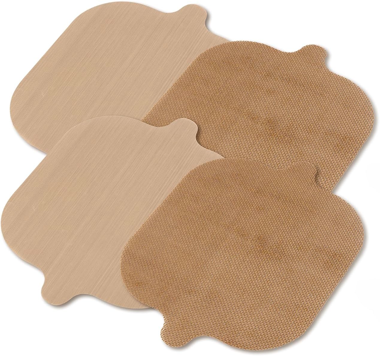 GOURMETmaxx Dauerbackfolie 2in1 für Heißluftfritteusen 4-tlg. | als Dauerbackpapier nutzbar | zuschneidbare Dauerbackmatte mit Laschen | spülmaschinenfest | auch für Unterhitze | 100x wiederverwendbar