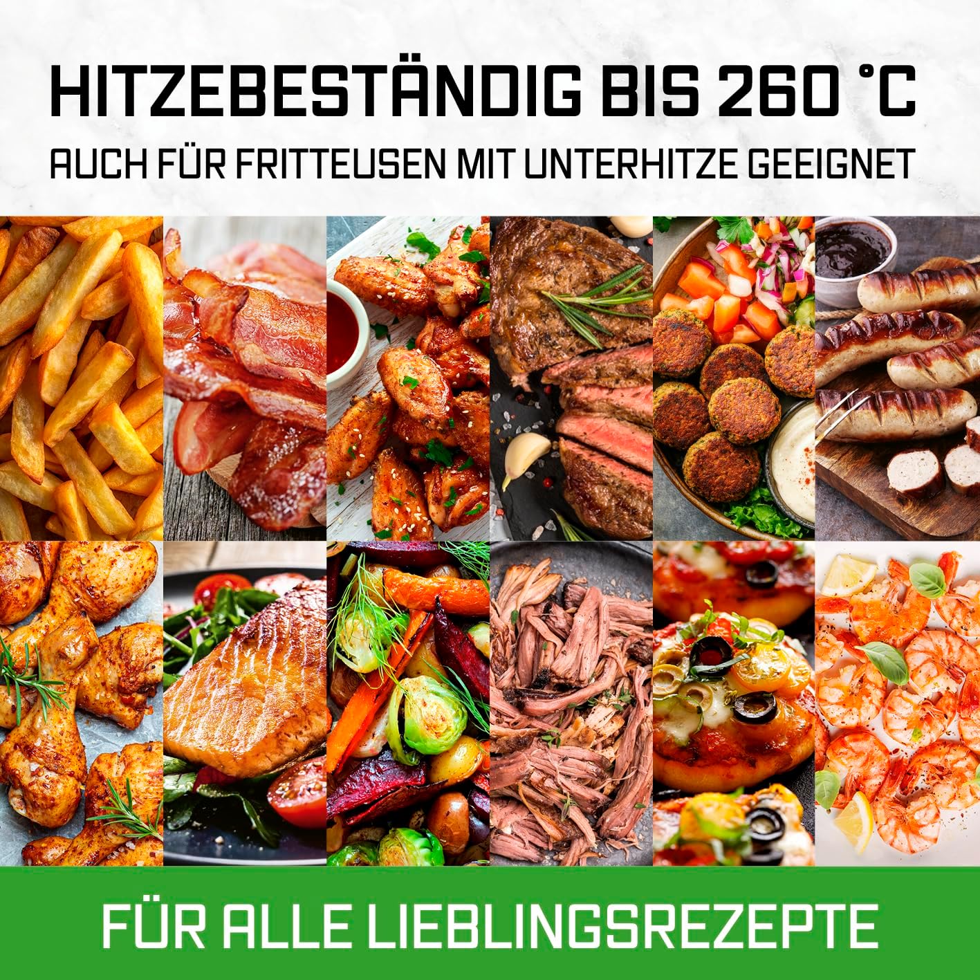 GOURMETmaxx Dauerbackfolie 2in1 für Heißluftfritteusen 4-tlg. | als Dauerbackpapier nutzbar | zuschneidbare Dauerbackmatte mit Laschen | spülmaschinenfest | auch für Unterhitze | 100x wiederverwendbar — Ansicht 5