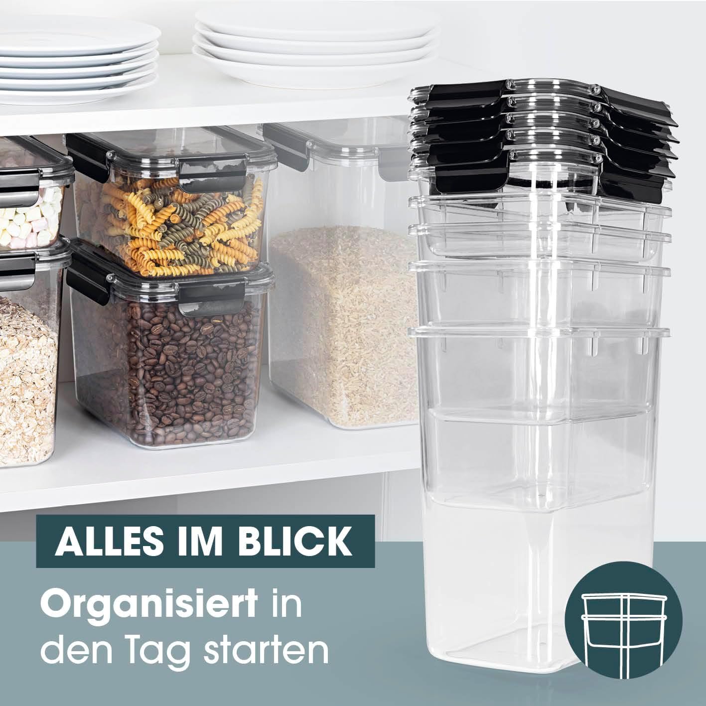 GOURMETmaxx Frischhaltedosen in verschiedenen Größen 5er-Set | Tropfsicher, langlebig und perfekt für jedes Lebensmittel | Geeignet für den Gefrierschrank und die Spülmaschine — Ansicht 4