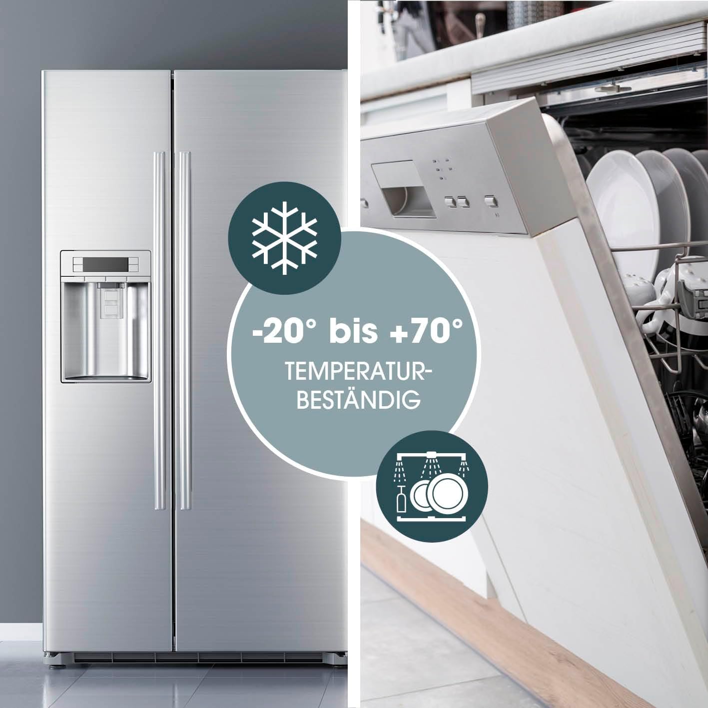 GOURMETmaxx Frischhaltedosen in verschiedenen Größen 5er-Set | Tropfsicher, langlebig und perfekt für jedes Lebensmittel | Geeignet für den Gefrierschrank und die Spülmaschine — Ansicht 6