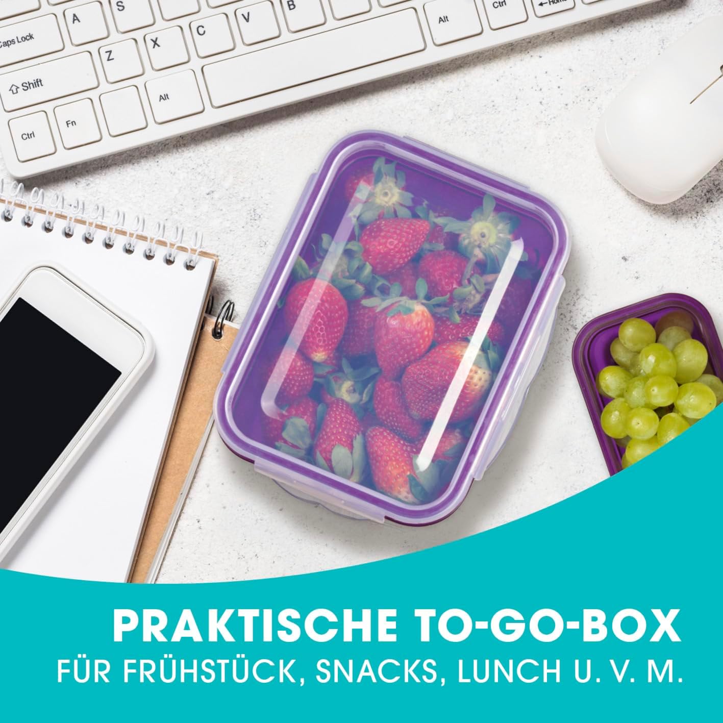 GOURMETmaxx Frischhaltedosen klick-it 18er Set | BPA-freie Vorratsdosen Spülmaschinen-, Mikrowellen-, und Gefriergeeignet | Luftdicht & Auslaufsicher & Stapelbar | Lebensmittelbehälter klein bis groß — Ansicht 5