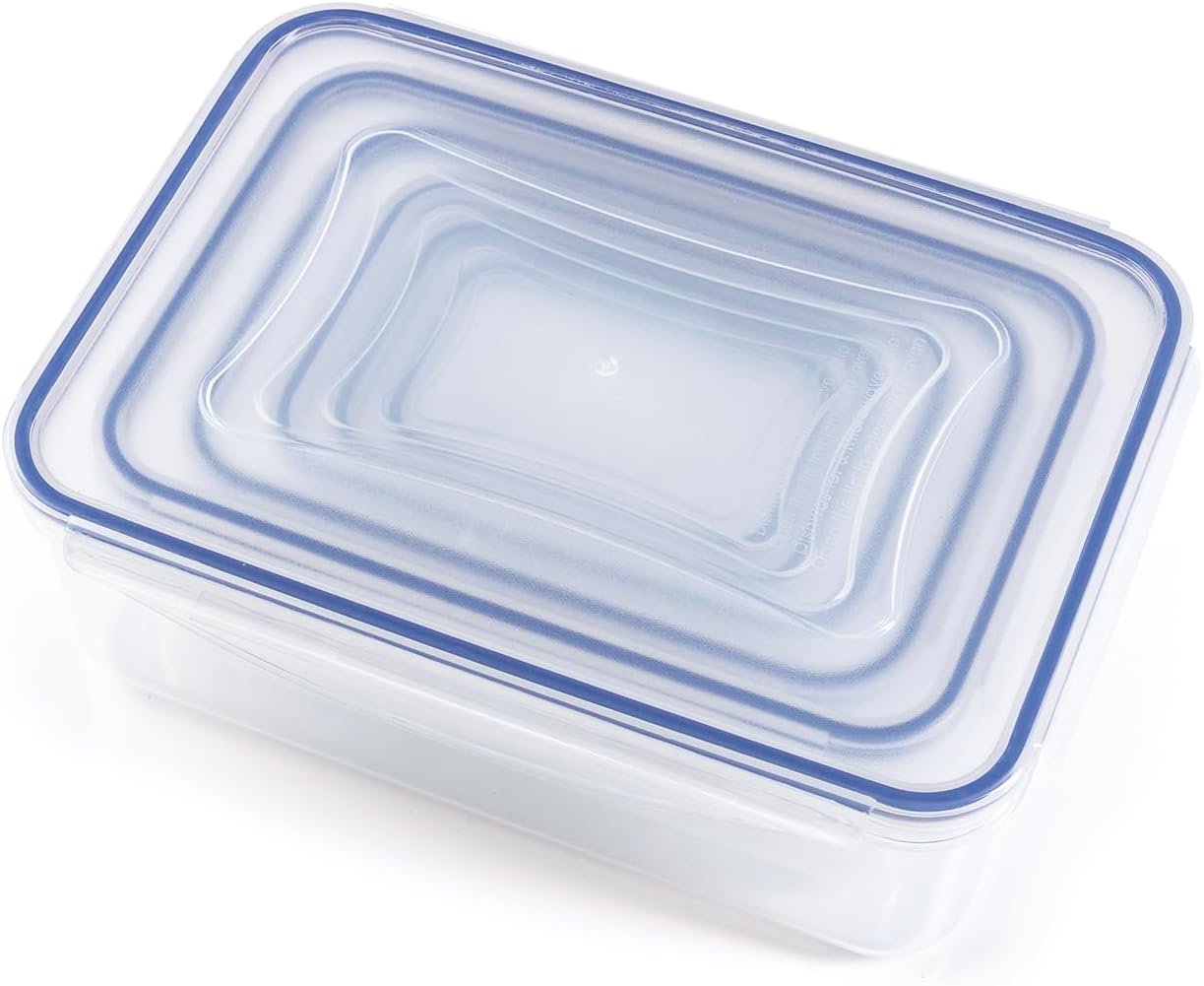 GOURMETmaxx Frischhaltedosen Klick-it | 6-teiliges Set (120–2500 ml) | Mikrowellen- & Gefrierschrankgeeignet | Auslaufsicher mit 4-fach-Klick-Verschluss | Stapelbar & Spülmaschinenfest