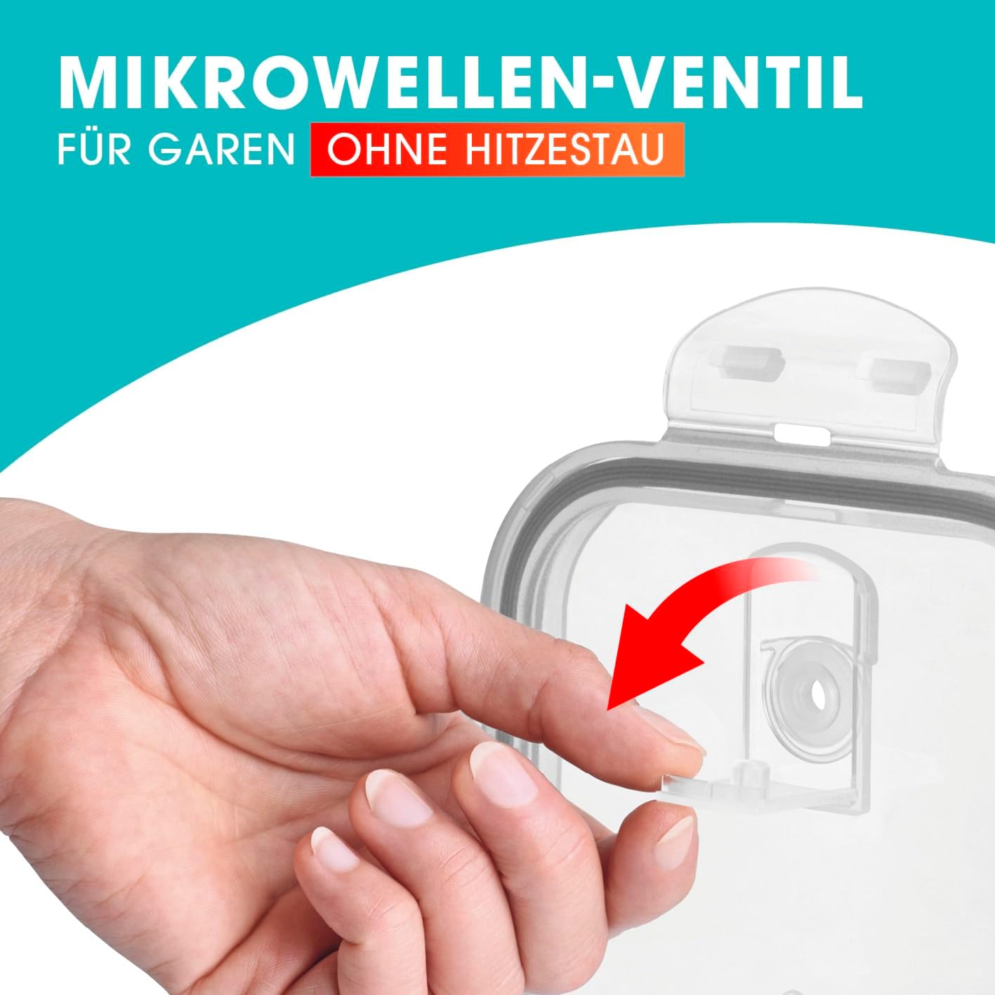 GOURMETmaxx Glas-Frischhaltedosen Klick-it 6er Set | Als Brotdose oder für Meal Prep | Spülmaschinen- Mikrowellen- und Gefrierschrankgeeignet | Aufbewahrungsbox mit Deckel mit Silikon Dichtungsring — Ansicht 4