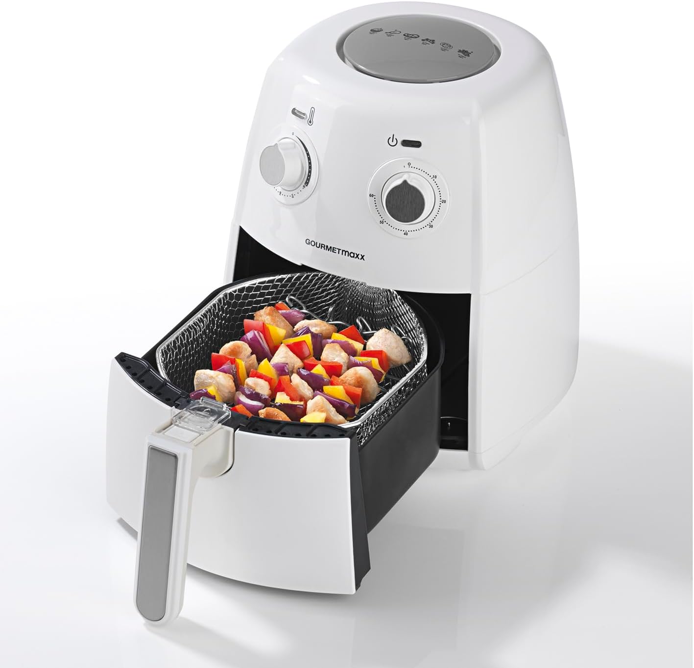 GOURMETmaxx Grillrost aus Edelstahl | Zubehör für die Heißluft-Fritteuse 2,5L | Bratgestell für AirFryer | Ideal für das Braten, Rösten oder Garen |Einfache Reinigung — Ansicht 3