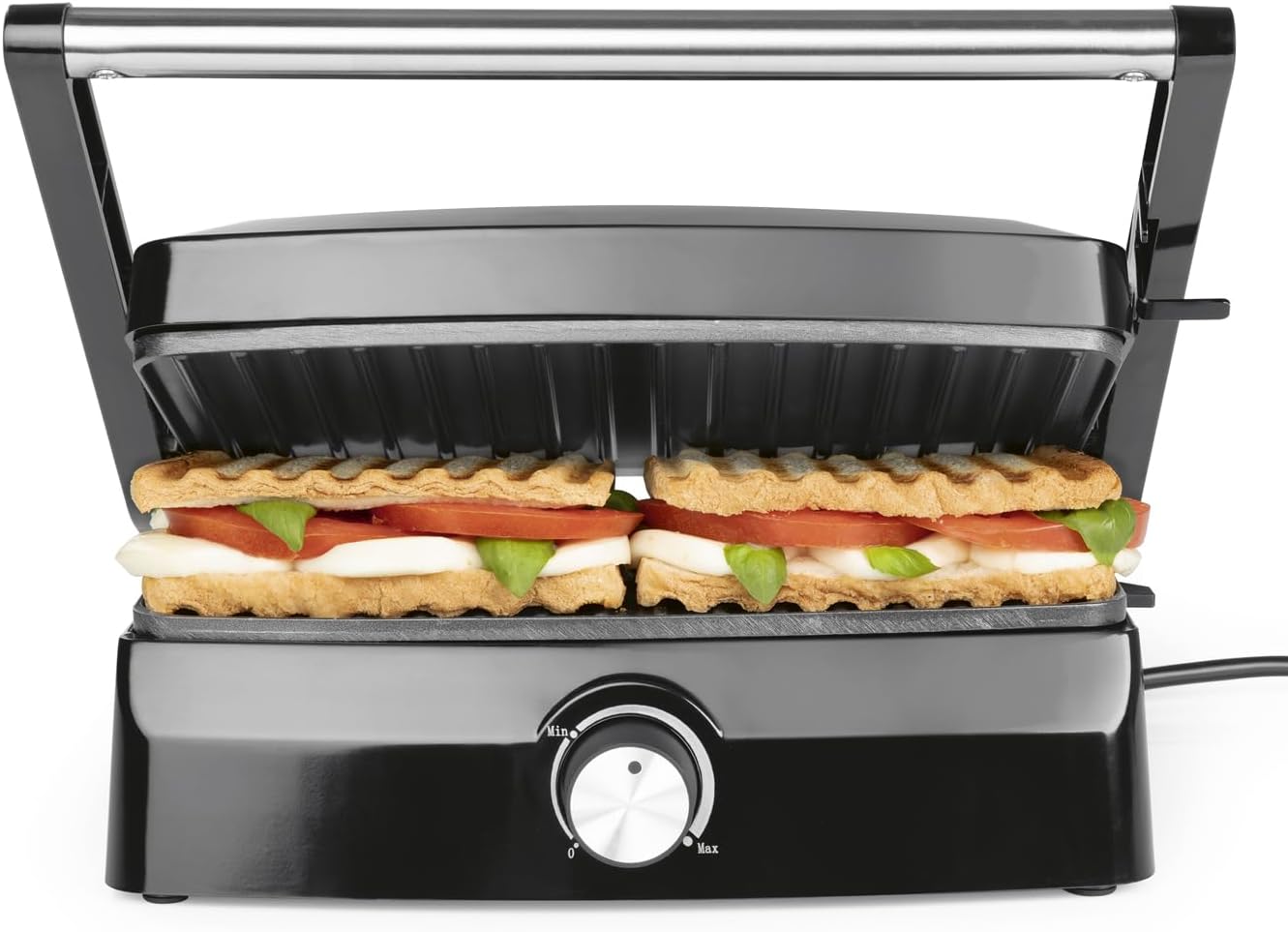 GOURMETmaxx Kontaktgrill mit Antihaftbeschichtung, 1000 Watt, stufenlos einstellbar, Cool-Touch-Griff — Ansicht 3