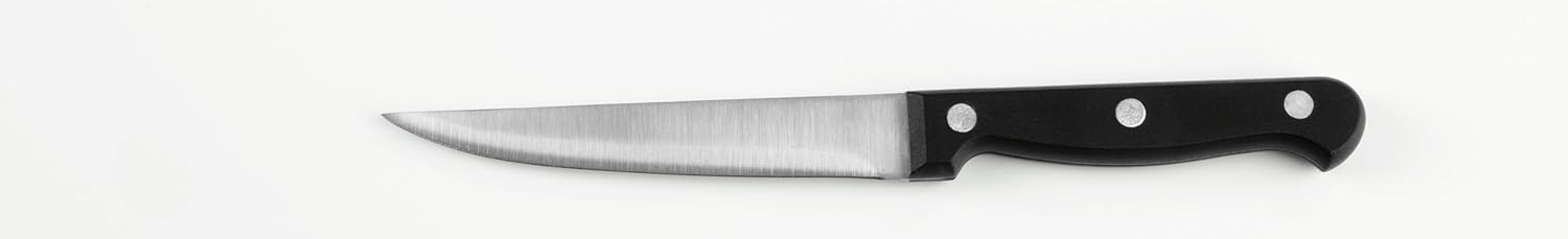 GOURMETmaxx Messerblock 6-tlg. | Edelstahl-Küchenmesser inkl. Koch-, Brot-, Santoku-, Tranchier- & Schälmesser | ergonomische Griffe, flexibler Borsteneinsatz | rutschfest, stabil, leicht zu reinigen — Ansicht 4