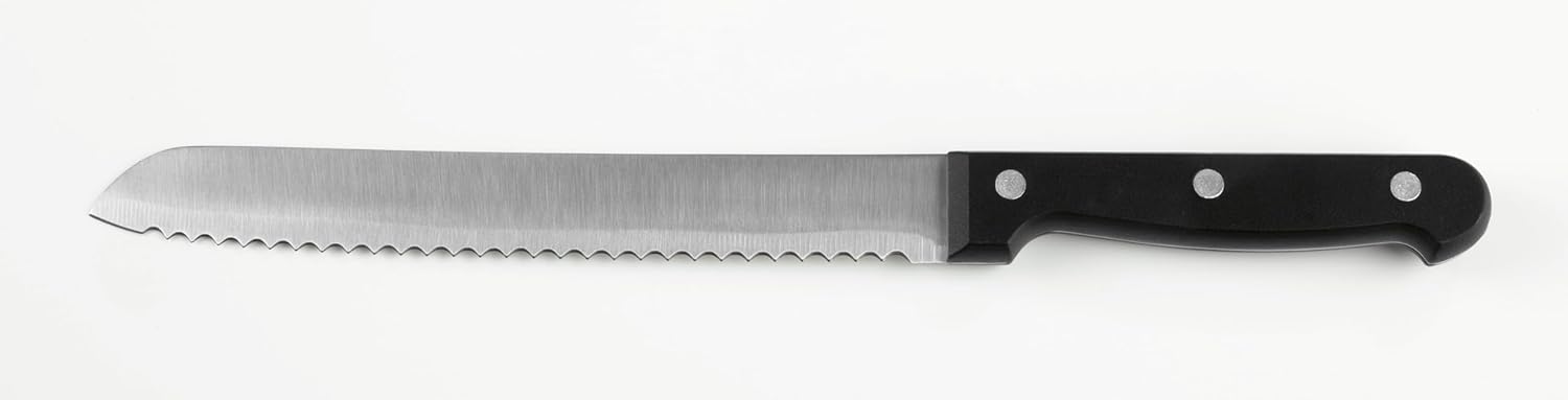 GOURMETmaxx Messerblock 6-tlg. | Edelstahl-Küchenmesser inkl. Koch-, Brot-, Santoku-, Tranchier- & Schälmesser | ergonomische Griffe, flexibler Borsteneinsatz | rutschfest, stabil, leicht zu reinigen — Ansicht 5