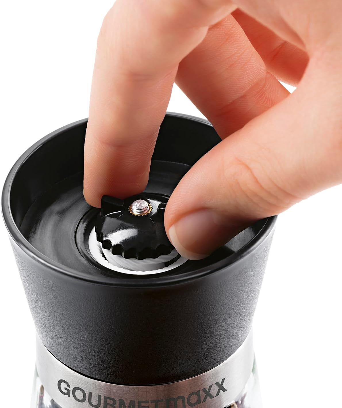 GOURMETmaxx Salz- & Pfeffermühlen 2er-Set | Gewürzmühlen mit stufenlos einstellbarem Keramikmahlwerk | Leichtes mahlen von Gewürzen & Kräutern | Je 180ml Füllvolumen | Einfache Reinigung & Befüllung — Ansicht 6