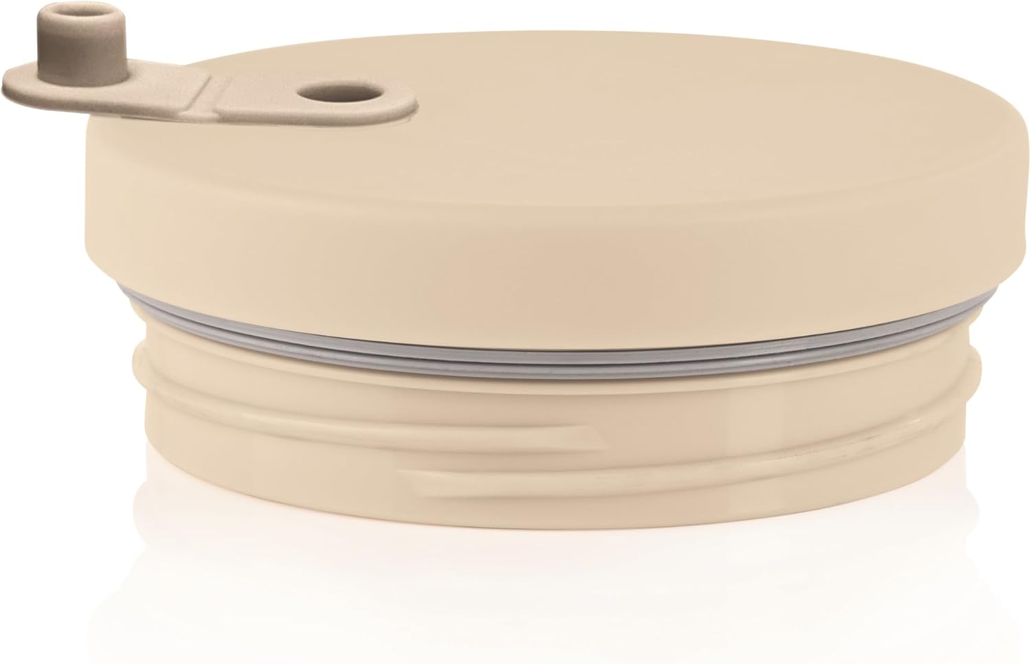 GOURMETmaxx Thermobecher mit Strohhalm & Henkel | 1,2 L Kaffebecher To Go | Isolierbecher mit 2in1 Deckel | Auslaufsicherer Cup, Beige — Ansicht 4