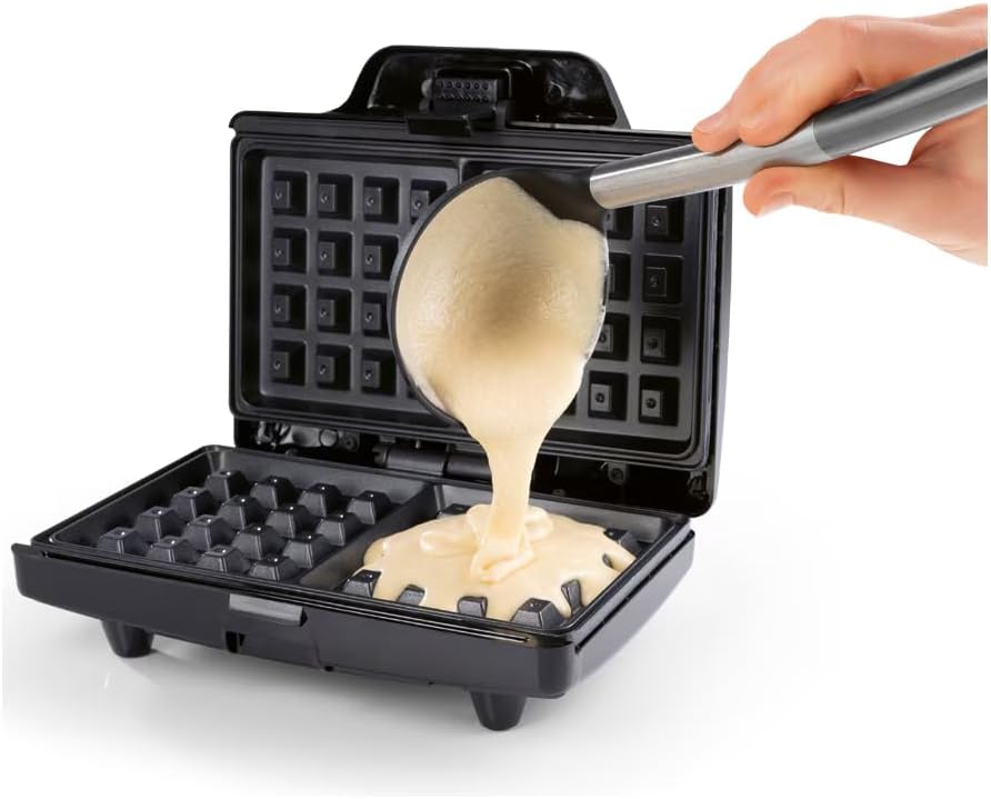 GOURMETmaxx Waffeleisen Belgische Waffeln 750W schwarz inkl. Kontrollleuchten — Ansicht 3