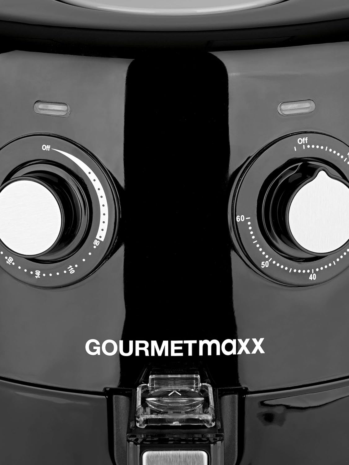 Gourmetmaxx XL 1500 W Hot Air Fryer, 2,5 l, einfarbig, Schwarz, Silber, freistehend, 2,5 l, 200 °C, 60 Minuten, Schwarz, Silber — Ansicht 2