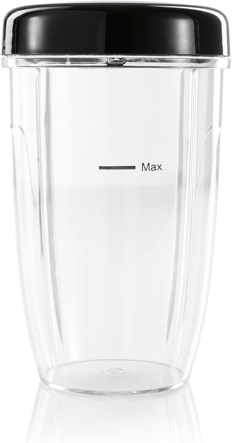 GOURMETmaxx Zubehörset L für Nutrition Mixer Pro Mixer 1.000 Watt | Set Standmixer mit Mixbecher & Frischhaltedeckel für GOURMETmaxx Nutrition Smoothie Maker | für Shakes, Smoothies, Shots & Co. to go — Ansicht 3