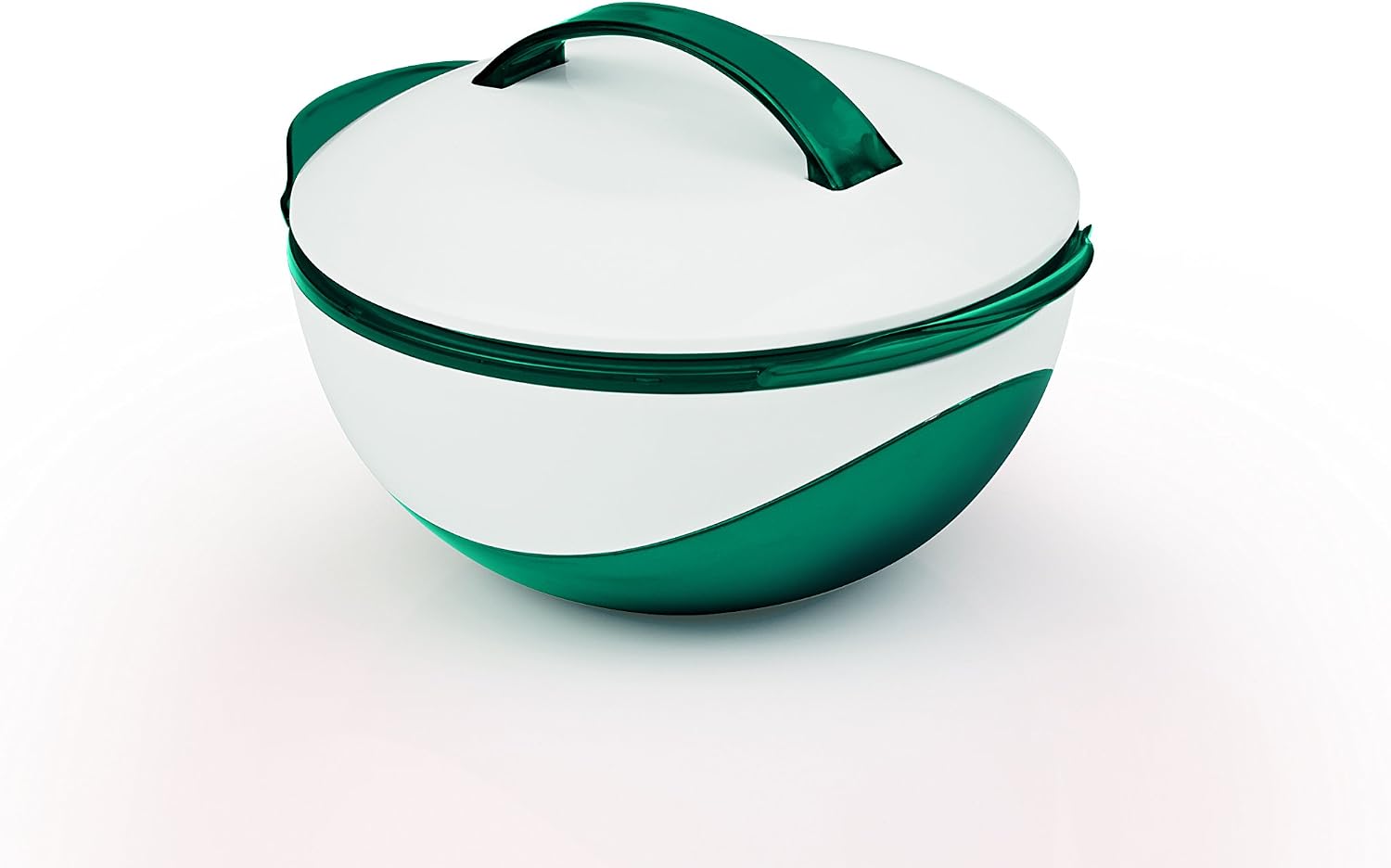 TV Unser Original 09711 Gourmetmaxx Thermoschüssel metallic/Kunststoff, 400 ml, 17 x 14,30 x 11 cm, smaragdgrün/weiß