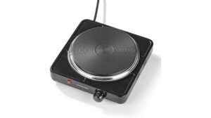 Das GOURMETmaxx Elektrische Kompaktkochfeld verfügt über einen Einzelbrenner mit schwarzem Sockel, Temperaturregler, Kontrollleuchte und Netzkabel – ideal für kompakte Küchen oder schnelle Mahlzeiten.